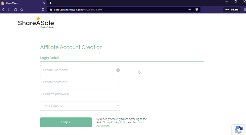 Create a ShareASale Account