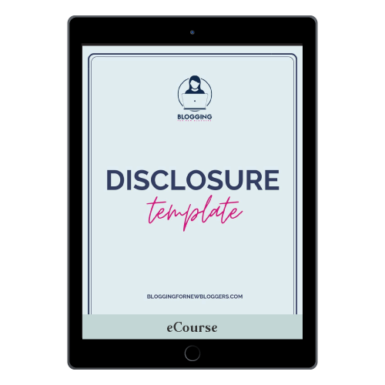 Disclosure Template : Plug-and-play legal template for your disclosure page and notices by Lucrezia Iapichino