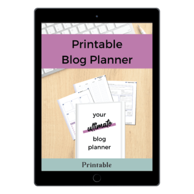 Printable Blog Planner 