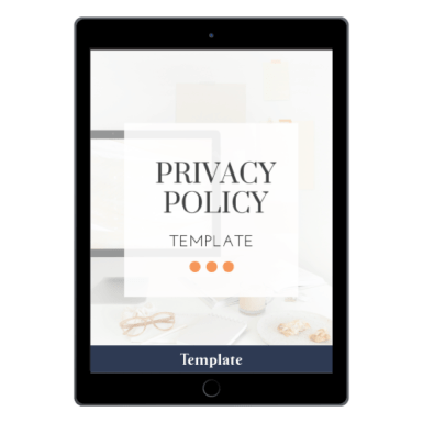 Privacy Policy Template by Michelle Murphy (Template)